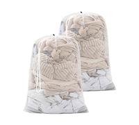 2 Pièces De Sacs à Linge En Maille Blanche, Sacs à Linge Pour Machine à Laver, Sacs à Chaussettes Pour Machine à Laver, Sacs De Lavage Pour Vêtements Délicats, Filets à Linge, Sacs En Filet (60*90 Cm)