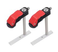 2 pièces de serre-joints à fixation par serrage rapide en acier inoxydable pour établi, outil de serrage robuste avec poignée antidérapante pour les rainures des tables d’établi