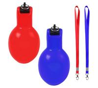 2 Pièces De Sifflet à Presser Avec 2 Cordons, Sifflet De Sport, Sifflet D'arbitre, Sifflet D'encouragement, Sifflet De Sport D'entraînement Pour Enfants Pour Entraînement/Compétition (Rouge, Bleu)