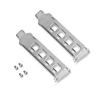 2 pièces de support bas compatible avec NVIDIA Quadro K1200/NVS510/P600 | Compatible avec NVIDIA Quadro K1200/NVS510/P600/P620/P1000/T600/T1000. Argenté, métal, 80 x 18,5 mm,