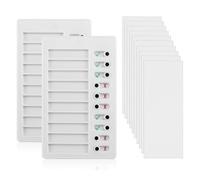 2 pièces de tableau de mémo en plastique avec liste de contrôle, liste de contrôle réutilisable amovible et bloc-notes pour la planification quotidienne des tâches pour les personnes âgées, liste de