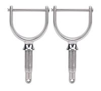 2 pièces de taquets de rame de 1/2 pouce, taquets latéraux en acier inoxydable pour canoë-kayak et dériveur, taquet de rame poli de qualité marine 316 avec design en forme de U,