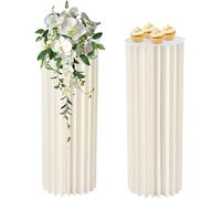2 pièces de vases à fleurs 80cm Vase blanc Présentoir à fleurs pour mariage Pièces centrales Anniversaire Décoration de table