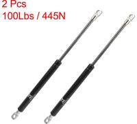 2 pièces de voiture amortisseurs à gaz 100Lbs/445N ressort de compression charnières de levage de porte de levage de soutien Struts ressort à gaz 15 pouces noir