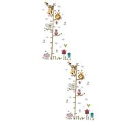 2 Pièces Décalcomanies Murales De Croissance En Hauteur Stickers Muraux Fille Stickers Muraux Pour Enfants Courbe De Croissance De La Taille Du Fond D'écran Toise Abaodam