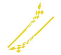 2 Pièces Décalque D'autocollants de Voiture pour BMW 6er Gran Turismo (GT) 4 (IV) G32 I 2017-2020, Carrosserie de Voiture Modifié Decal Decoration Décalque Graphique Vinyle,Yellow