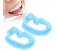 2 pièces décapsuleur de bouche en silicone, écarteur de joues écarteur de lèvres portable expanseur de bouche réutilisable pour inspection orale et blanchiment des dents (bleu)