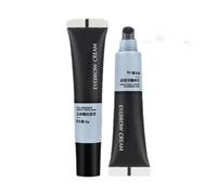 2 pièces décoller le maquillage des yeux Permanent sourcils tatouage teinte longue durée imperméable noir brun colorant sourcil Gel crème maquillage cosmétiques (Gris)
