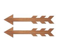2 Pièces Décoration de Boîte aux Lettres Flèche Rustique Vintage | Bois Massif, Bords Arrondis Polis, Usage Extérieur Toute Saison, Jardin, Cour, Porte D'entrée