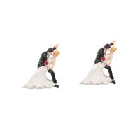 2 Pièces décoration de gâteau de mariage matin décorations jeune mariée pour de mariée mariées Toppers de gâteau de mariage Figurine de gâteau de mariage gâteaux de mariage résine