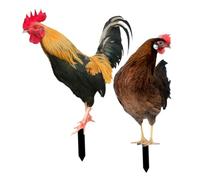 2 Pièces Décoration de Jardin de Poule Piquets Réalistes pour Aménagement Extérieur Ornements de Pelouse