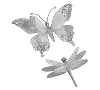 2 Pièces Décoration de Vacances à Suspendre Papillons Libellules Ornements de Noël en Plastique Accent Décoratif Intérieur et Extérieur Décorations de Vacances à Suspendre en Plastique