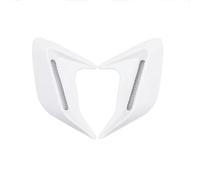 2 Pièces Décoration de Ventilation de Capot pour Dodge RAM 1500 2019-2024, Autocollant de Grille Latérale Sportif Couvercle D'Entrée D'Air de Voiture,White