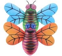 2 Pièces Décoration Murale Abeilles en Métal 3d, Lot de Fer Peint | Sculpture Murale D'abeilles, Suspendue Dedans Dehors, Chambre la Cuisine