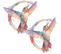 2 Pièces Décoration Oiseau en Acrylique Transparent, pour Mur