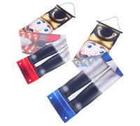2 Pièces Décorations de Noël Soldats Casse-noisette Rouge | Tissu Oxford Imprimé, Fixation Résistante au Vent, Facile à Ranger, pour Colonnes et Encadrements