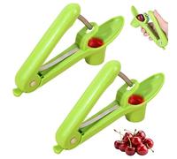 2 Pièces Denoyauteur Cerise,Acier Inoxydable Denoyauteur Olives,Manuel Cherry Pitter,Ustensile De Cuisine Pratique Pour Épépiner Rapidement Les Fruits (Vert)