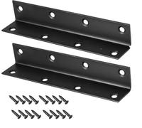 2 Pièces d'Équerres pour Bois, 140x25x25mm Équerres d'Angle en Acier Inoxydable, Équerres en L à 90 Degrés, Support d'Angle pour Meubles en Bois, Clôtures Fixation avec Vis