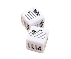 2 pièces dés du Personnel Jouet éducatif Conception en Plastique de qualité pour des expériences d ' Apprentissage de la Musique Amusantes favorisant l ' intérêt pour la théorie Music Staff Dices