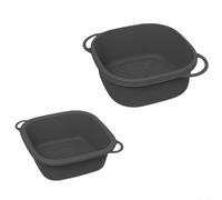(2 pièces), design en silicone pour 4QT et 6QT, favorise une cuisson uniforme et un nettoyage facile (noir)
