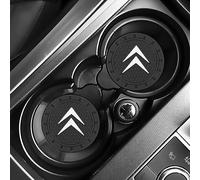 2 Pièces Dessous de Verre de Voiture pour Citroen C4 Grand SpaceTourer 2018-2023, Tapis de Tasse Cup Coasters Antidérapants Imperméables Intérieur Accessoires