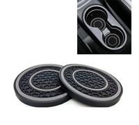 2 Pièces Dessous de Verre de Voiture, pour Volvo XC60 V60 S60 2017-2024 Antivibration Support Gobelet Voiture Dessous de Verre antidérapants Facile à Nettoyer,D