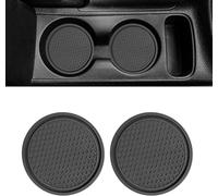 2 Pièces Dessous de Verre pour Voiture en Silicone Fit pour Polestar 2 I 2020-2025, Antidérapant Accessoires Intérieur Porte-Gobelet Tapis Auto