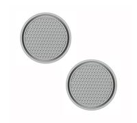 2 Pièces Dessous de Verre Voiture pour KIA K2/Rio (Typ YB) 4. Generation 2017-2020, Antidérapants sous-Verres, Facile à Nettoyer Tapis Gobelet Accessoires,A/Grey