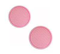 2 Pièces Dessous de Verre Voiture pour Volvo XC40 2018-2023, Antidérapants sous-Verres, Facile à Nettoyer Tapis Gobelet Accessoires,A/Pink