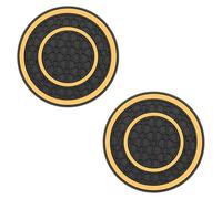 2 Pièces Dessous De Verre Voitures pour Renault Clio IV Clio 4 2014-2020, Coaster Porte-gobelets sous Verres Tapis Anti Dérapant Imperméable Accessoires,Orange