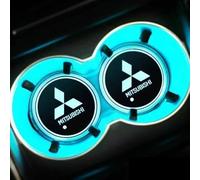 2 Pièces Dessous Verre Voiture pour Mitsubishi Space Star 2013-2015, Voiture Caboteur Tasse Insert Doublure Porte Gobelets sous Verre Antidérapants
