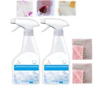 2 pièces DéTachant Domestique 300 Ml,Spray DéTachant Nettoyage à Sec Nomade,Nettoyant Pour Taches Tenaces,Pour La Graisse,Le Coton,Le Lin Et Les VêTements SynthéTiques
