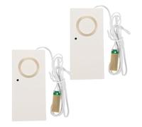 2 Pièces Détecteur de Fuites D’Eau 110 Décibels Portable ABS Blanc | Alarme Précoce Débordement, Audible Partout, Usage Garage et Meuble sous Évier, Pompes