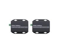 2 PièCes D'Extension IP Ethernet sur Kit RéSeau Coaxial HD Extension de Transmission par Câble Coaxial EoC pour CaméRas de VidéOsurveillance de