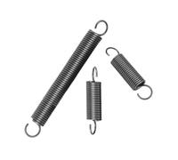 2 pièces diamètre du fil 1.8 mm, ressort de rappel en traction en acier à haute teneur en carbone, avec crochet à œil demi-cercle, diamètre extérieur 15 mm, longueur 300mm(35-400mm), 1.8x15x300mm