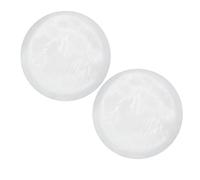 2 Pièces Diffuseur de Lampe Rond en Textile Blanc Bord Élastique Intégré | Réduit L’éblouissement, Housse Circulaire de Rechange pour Abat-jours Ronds, Lampe de Bureau, Chambre et Espace D’étude