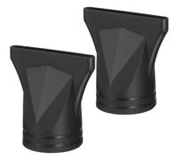 2 Pièces Diffuseur Plat Noir en Plastique, Brushing | Embout Léger en Nylon, Surface Mate, Résiste à Déformation, Diamètre Extérieur 4,6cm, Cheveux Courts