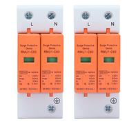 2 pièces dispositifs de Protection SPD parafoudre ca disjoncteur Domestique 2P 420V RMU1-C60 fenêtre visuelle Anti-Fissure Boucle pour Un Usage Domestique (Imax : 60 kA)