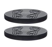 2 Pièces Disque D'exercice Noir en PP pour Torsion, Fitness Maison | Léger et Portable, Usage Intérieur, Sollicite les Muscles du Tronc, Format Compact pour Entraînement Aérobie