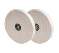 2 Pièces Disque Polissage, 6 Pouces Disque a Polir, Disque de Polissage Cousu Spirale, Meules de Polissage, Disque de Polissage Coton Matériel, Trou de Mandrin 12,7 mm,Pour Métal, Bois, Bijoux, Pierre