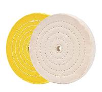 2 PièCes Disques de Polissage Kit de Roues de Polissage 150Mm de Roues de Polissage pour Polisseuse de Tampon de Table avec Trou de Mandrin de 12,7 Mm