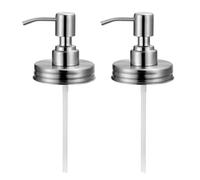 2 Pièces Distributeur à Pompe en Acier Inoxydable Argenté, Simple