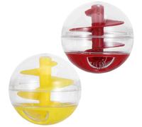 2 Pièces Distributeur Croquette Chat, Contrôle Portions, Plastique | Chatons et Usage Intérieur, Forme Ronde, Jeu de Recherche, Séances D'entraînement, Croquettes