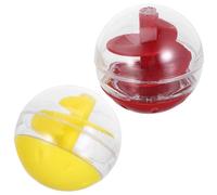 2 Pièces Distributeur de Croquettes, Puzzle Interactif Rond | Plastique, Forme Circulaire, Usage Intérieur, pour Chats Adultes et Gestion des Portions