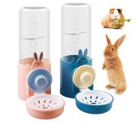 2 Pièces Distributeur Eau pour Petits Animaux, 500ML Grande Capacité Automatique, Abreuvoir Suspendu Anti-Goutte pour Lapin, Hamster, Cochon d'Inde