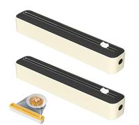 2 Pièces Distributeur et Découpeur de Film Alimentaire Réutilisable - Boîtier de Rangement avec coupe-diapositive pour Film Étirable, Papier Cuisson et Aluminium (Noir)