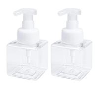 2 pièces Distributeurs de Savon moussant Flacon Pompe Vide moussant de 250 ML (8,5 oz) Pompe Bouteilles vides pour Le Savon à Main de Cuisine ou de Salle de Bain Nettoyant pour Le Visage Nettoyant