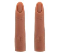2 Pièces Doigt D’entraînement en Silicone, Souple et Réutilisable | Surface Lisse, Texture Fine, pour Pratique Beauté et École, Compatible Ongles Press-on