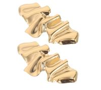 2 Pièces Dorée Broche Géométrique Irrégulière en Acier Inoxydable | Finition Lumineuse, Style Moderne Abstrait, pour Chapeaux et Paquet, Réunions et Occasions Spéciales