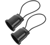 2 Pièces Douille de Lampe Étanche Ip66 E27 en PVC Métal Noir | Résiste aux Fortes Chaleurs, Surface Lisse, Usage Mural Suspendre, Quantité Commerciale pour Maintenance